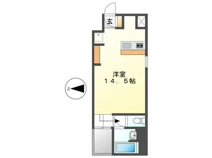 S-FORT六番町(ワンルーム/8階)の間取り写真