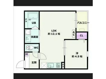 JACK AICHII(1LDK/3階)の間取り写真