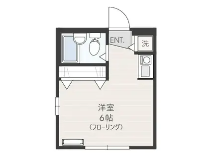 RBEANS(ワンルーム/1階)の間取り写真