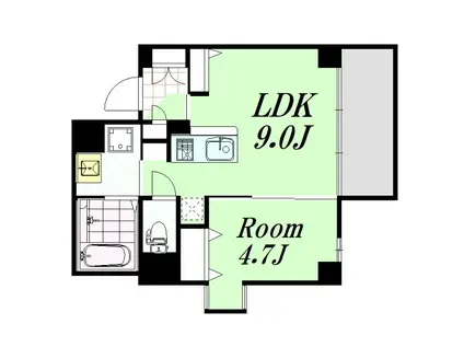 イーストコア新大阪(1LDK/5階)の間取り写真