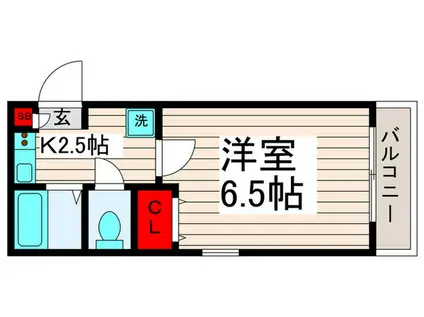 メゾンフジ (1K/1階)の間取り写真