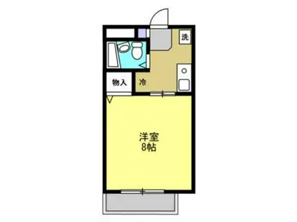 パレス神明町(1K/3階)の間取り写真