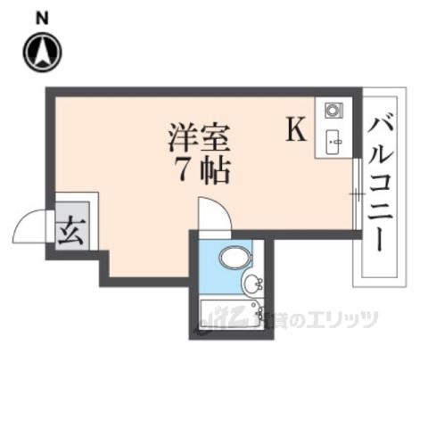 ハマンション伊加賀(ワンルーム/3階)の間取り写真