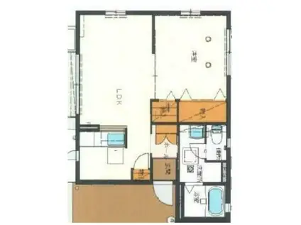 セントレジス(1LDK/1階)の間取り写真