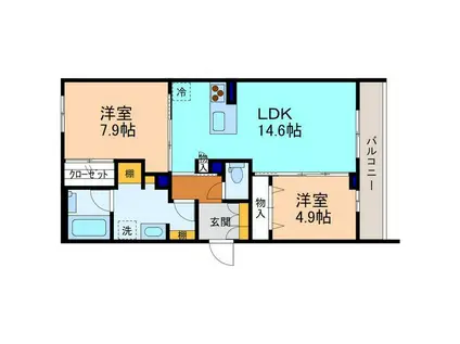 SH メゾン・ルレ(2LDK/2階)の間取り写真