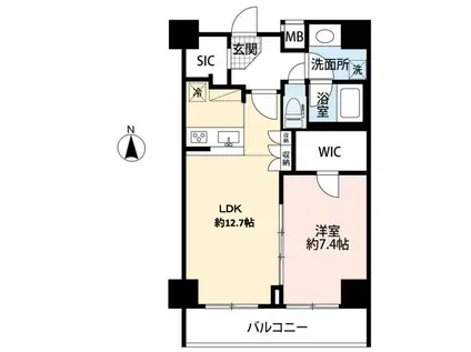 コンシェリア芝公園MASTERS VILLA(1LDK/6階)の間取り写真