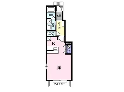 フラン ヴィラ(ワンルーム/1階)の間取り写真