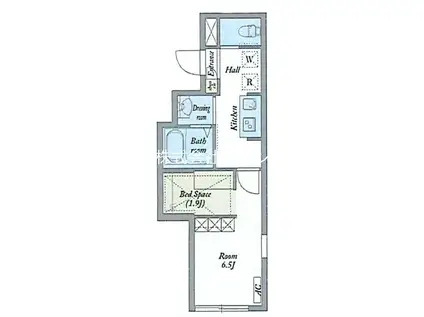 カナール押上(1K/3階)の間取り写真