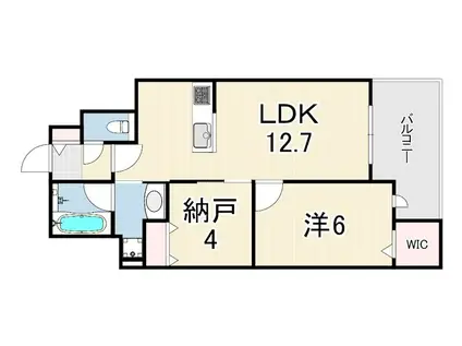 LA VITA西宮北口(1SLDK/2階)の間取り写真
