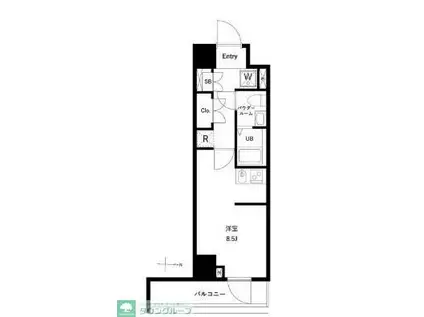 ジェノヴィア両国VIグリーンヴェール(1K/3階)の間取り写真