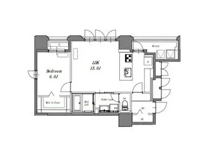 LIBERTA CARINO(1LDK/6階)の間取り写真