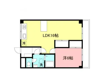 サンハイム柿生(1LDK/2階)の間取り写真