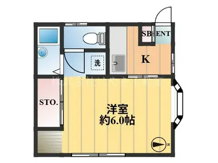 ハナステーツ(1K/1階)の間取り写真