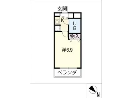 インペリアル中村公園(1K/7階)の間取り写真