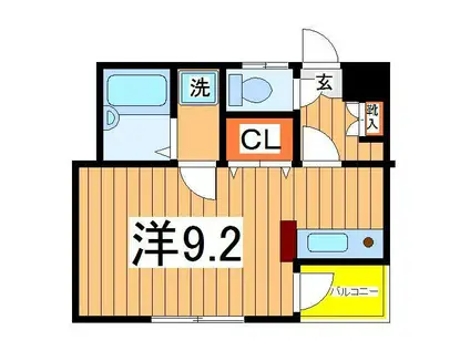 つくばエクスプレス 柏の葉キャンパス駅 徒歩8分 3階建 築23年(ワンルーム/3階)の間取り写真