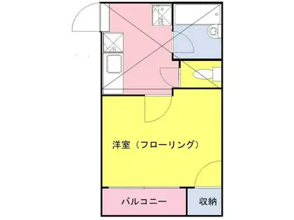 シャトー大塚(1K/2階)の間取り写真