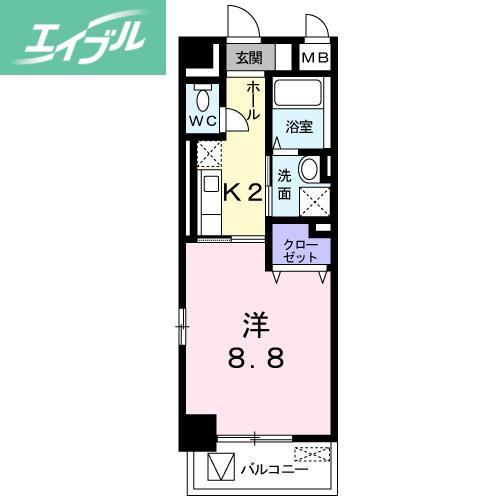 プチラパン(1K/5階)の間取り写真