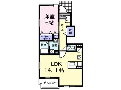スタニングプレイスIII(1LDK/1階)の間取り写真