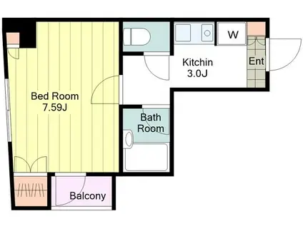 JNパティオ(1K/3階)の間取り写真