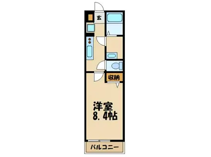 リブリ淵野辺2(1K/3階)の間取り写真