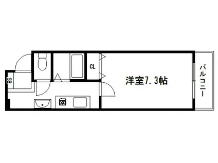 五条高倉VIVRE2(1K/7階)の間取り写真