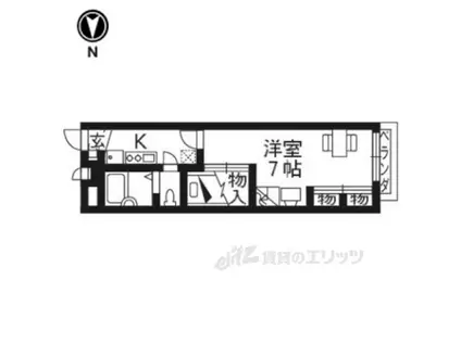 レオパレス YUMEDONO(1K/1階)の間取り写真