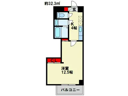 堺町センタービル(1K/7階)の間取り写真