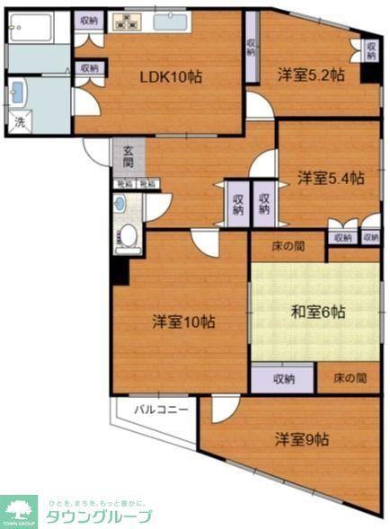 第10小野ビル(5LDK/4階)の間取り写真