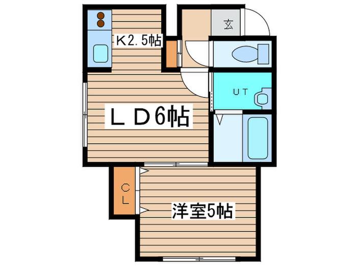 プレシャスハイム・N19(1LDK/2階)の間取り写真
