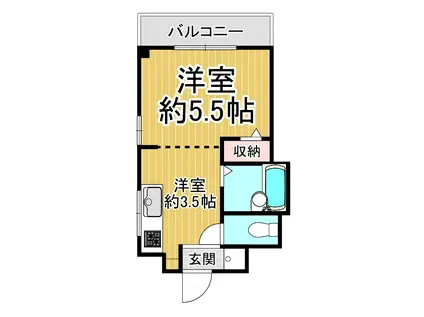 ポコアポコ甲子園口メゾン(1K/2階)の間取り写真