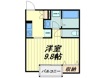 メゾンドツバキ(1K/2階)の間取り写真