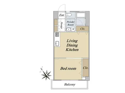 ゴールデンハイツ高野台(1LDK/2階)の間取り写真