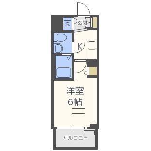 プレサンス松屋町グレース(1K/12階)の間取り写真