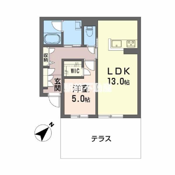 ルミエール曙(1LDK/1階)の間取り写真