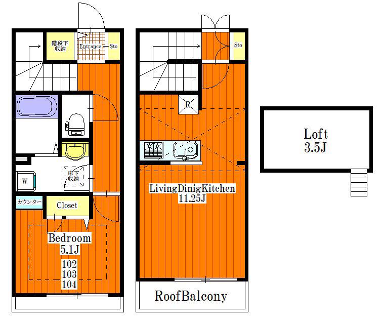 カーサ セレステ(1LDK/1階)の間取り写真