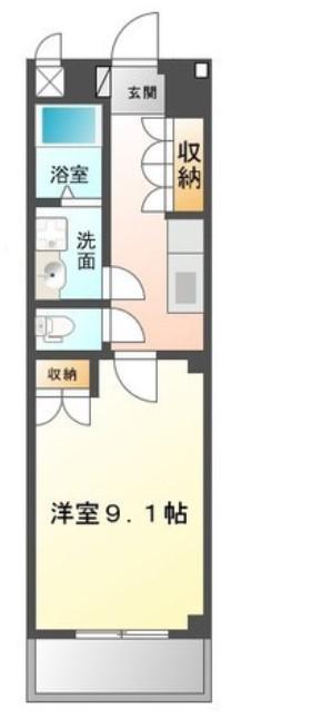 フォレスト宮西(1K/2階)の間取り写真