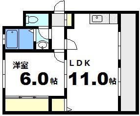 FURUKAWA BLD(1LDK/2階)の間取り写真
