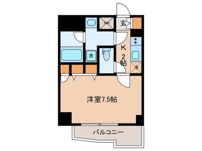 ルーブル横濱矢向(1K/6階)の間取り写真
