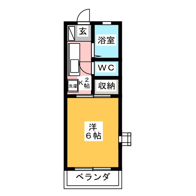 アネックスSHIMA(1K/2階)の間取り写真