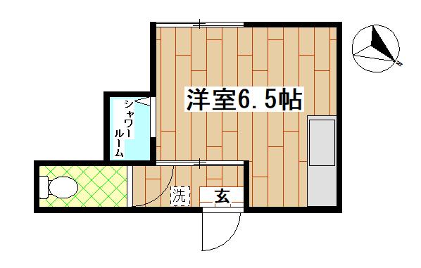 小野アパートメント(ワンルーム/2階)の間取り写真