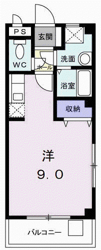 上田マンション(1K/2階)の間取り写真