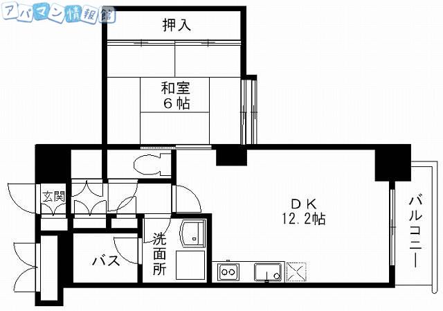 万代アーバン日東(1LDK/2階)の間取り写真