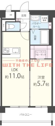 サンスクエアII(1LDK/3階)の間取り写真