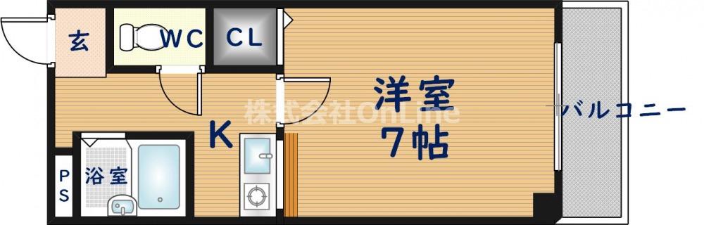 サンライズ小阪A(1K/5階)の間取り写真