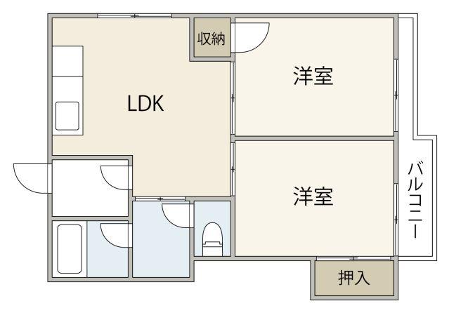 O.S東雲(2LDK/3階)の間取り写真