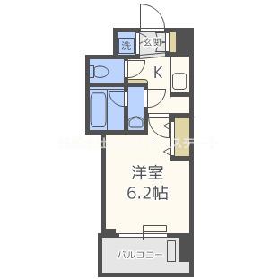 アクアプレイス梅田III(1K/8階)の間取り写真