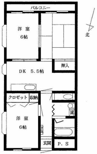 メゾン南小岩(3DK/3階)の間取り写真