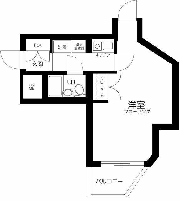 日神パレス桜台第2(1K/1階)の間取り写真