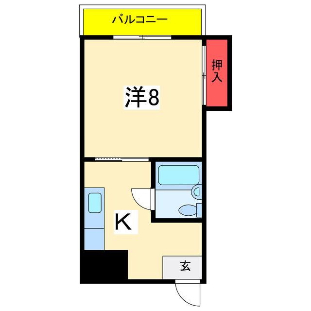 メゾンドコリン(1K/2階)の間取り写真