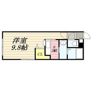 アーク琴似2・5(1K/3階)の間取り写真